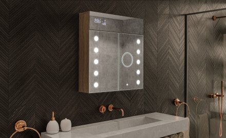 Ντουλάπι Μπάνιου Με Καθρέφτη LED - L06 Emily 66,5 x 72εκ