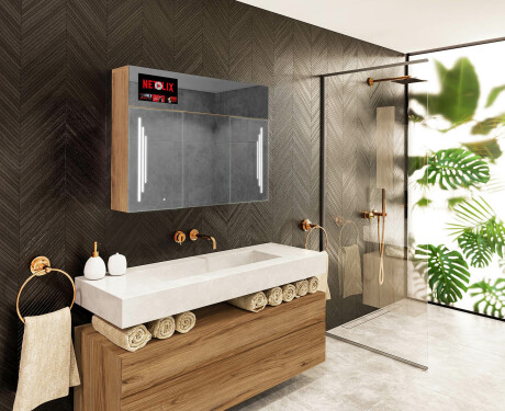 Smart Ντουλάπι Μπάνιου Με Καθρέφτη LED - L27 Sarah 100 x 72εκ #6