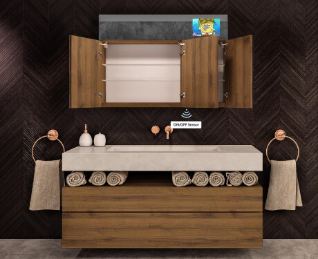 Smart Ντουλάπι Μπάνιου Με Καθρέφτη LED - L27 Sarah 100 x 72εκ #9