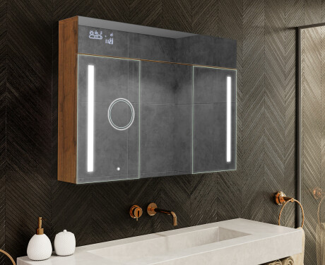 Ντουλάπι Μπάνιου Με Καθρέφτη LED - L02 Emily 100 x 72εκ #1