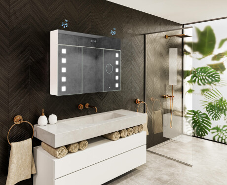Ντουλάπι Μπάνιου Με Καθρέφτη LED - L03 Emily 100 x 72εκ #10
