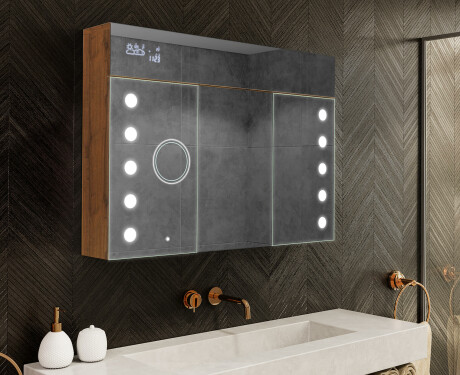 Ντουλάπι Μπάνιου Με Καθρέφτη LED - L06 Emily 100 x 72εκ #1