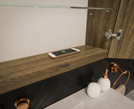 Ντουλάπι Μπάνιου Με Καθρέφτη LED - L06 Emily 100 x 72εκ #12