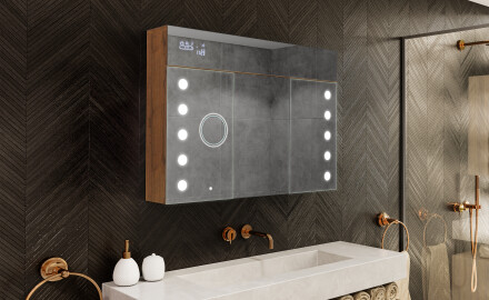 Ντουλάπι Μπάνιου Με Καθρέφτη LED - L06 Emily 100 x 72εκ
