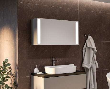 Ντουλάπι Μπάνιου Με Καθρέφτη LED Sofia 100 x 50εκ #1
