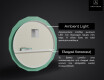 Στρογγυλός φωτιζόμενος καθρέφτης μπάνιου LED L113 #3