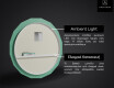 Στρογγυλός φωτιζόμενος καθρέφτης μπάνιου LED L193 #4